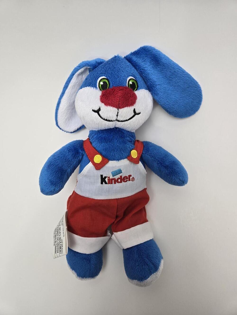 Kinder Blue Bunny Plush with No Tag, Bunny Stuffed Animal (8 inch)